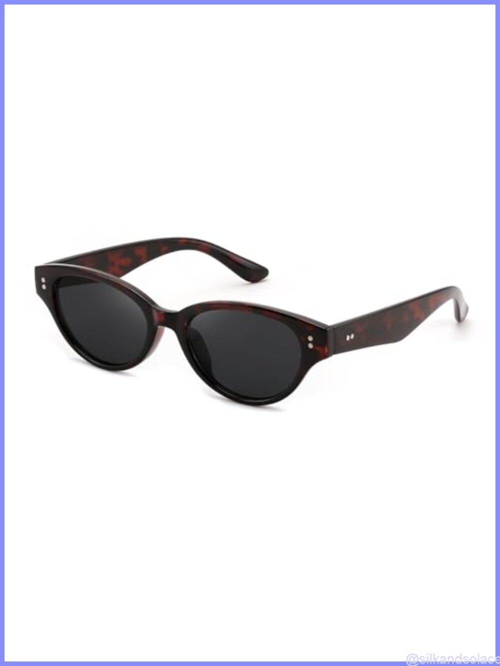 Retro Oval Cat Eye Sunglasses UV400 Protection Lightweight